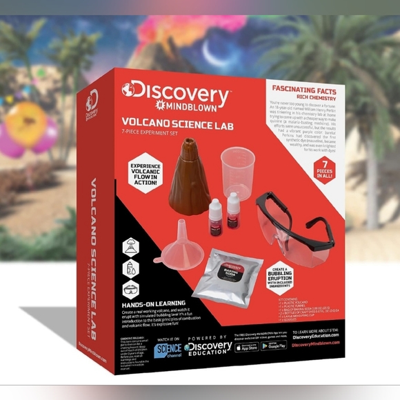 Discovery #MINDBLOWN 7-Piece Volcano Science Lab Ages 8+ - Picture 2 of 4